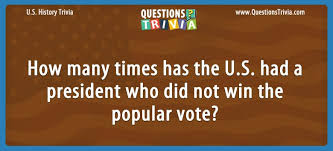 Jan 20, 2021 · 20 questions: How Many Times Has The U S Had A President Who Did Not Win The Popular Vote