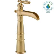 Home depot bathroom fixtures delta. Delta Victorian Single Hole Single Handle Vessel Bathroom Faucet In Chrome 754lf The Home Depot Bathroom Faucets Faucet Champagne Bronze