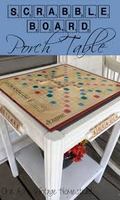 Scrabble Game Board Table An Upcycle Craft Project Porch Table Handmade Home Decor Diy Home Decor