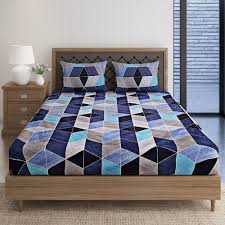 If he has navy blue colored sheets — run. Swayam 144 Tc Pure Cotton Navy Blue Grey Geometric Printed Double Bed Sheet With 2 Pillow Covers Buy Swayam 144 Tc Pure Cotton Navy Blue Grey Geometric Printed Double Bed