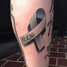 Color ink cancer tattoo design idea. Pin By Tattoo Models On Awesome Tattoos Cancer Ribbon Tattoos Ribbon Tattoos Tattoos For Guys