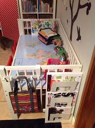 Kids Art Craft Homework Table From Ikea Gulliver Cot Ikea Hackers Cribs Repurpose Ikea Crib Ikea Kids