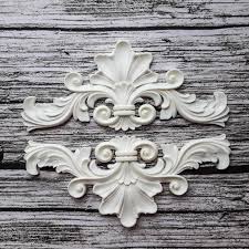 Ornate Onlay Embellishment 2 Pcs Furniture Appliques Shabby Etsy Furniture Appliques Shabby Chic Crafts Ornate