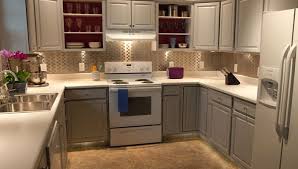 Brighten the room with a gorgeous ceiling light as well as lights under the cabinets. Budget Friendly Kitchen Makeover