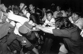 While tanks rolled in to tiananmen square, photojournalist stuart franklin documented students in the early morning on tiananmen square, just days before the massacre in june of 1989. Eyeballing Tiananmen Square Massacre