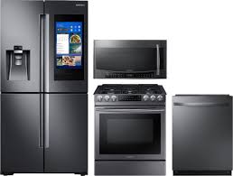 Samsung Sareradwmw10479 4 Piece Kitchen Appliances Package With French Door Refrigerator Gas Range Dishwasher And Over The Range Microwave In Black Stainless In 2020 Samsung Kitchen Appliances Kitchen Appliance Packages Kitchen Appliances