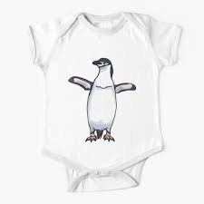 The undersides of their flippers are colored in pink. Chinstrap Penguin Short Sleeve Baby One Piece Redbubble
