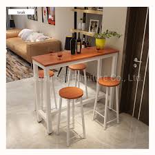 Buy york cherry pub table set with 2 leather like chairback: China High Wood Bar Table Set With Metal Legs China High Bar Table Bar Table Set