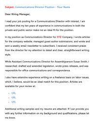 Application to the job of database administrator at your office and submission of my cv/resume. Sample Email Cover Letters Examples How To Write And Send