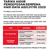 Tarikh akhir pengeposan poslaju malaysia untuk serahan sebelum hari raya aidilfitri 1440h 2019 aku sis lin. 1