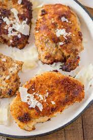 Parmesan Crusted Pork Chops Dinner Then Dessert