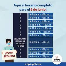 El 2021 será un año muy importante para el perú, porque el jefe de la oficina nacional de procesos electorales (onpe), piero corvetto propuso que la votación sea con horarios escalonados, a fin de. Onpe Nuevos Horarios Para La Segunda Vuelta De Las Elecciones Presidenciales 2021 En El Peru