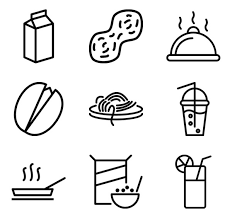 These awesome icon sets include food, desserts, beverages, kitchen utensils, food items, and cooking tools to satisfy every need. Food Beverages Icon Pack Lineal 115 Svg Icons