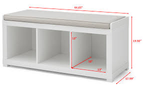 Better Homes And Gardens 3 Cube Organizer Storage Bench White Walmart Com In 2020 Diy Storage Bench Ikea Mud Room Mud Room Storage