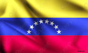Hissflagge mit zwei metallösen auf der mastseite. Venezuela Fahne Weht Im Wind Teil Einer Serie Venezuela Schwenkt Stock Vektorgrafi Crushpixel