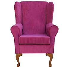 The perfect products to help you stay safe and independent in the kitchen. High Wing Back Fireside Chair Topaz Pink Fabric Seat Comfy Armchair With Queen Anne Legs Amazon Co Uk Kitchen Fireside Chairs Chair Fabric Comfy Armchair