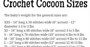 Crochet Cocoon Sizes Crochet Baby Cocoon Pattern Crochet
