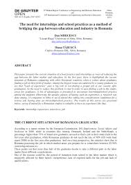 776 din 12 decembrie 2013, cu modificările ulterioare. Pdf The Need For Internships And School Practices As A Method Of Bridging The Gap Between Education And Industry In Romania