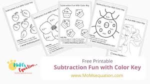 You can give your brain a bit of a workout at mathplayground.com or use the site to help your child grasp m. Subtraction Worksheets With A Fun Color Keys Free Pdf Booklet Mom Sequation