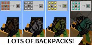 It adds three new backpacks with small, medium and large inventory. More Backpacks Mod For Minecraft Apps Bei Google Play