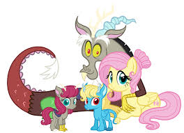 1709513 Alternate Hairstyle Artist Thecheeseburger Discord Discoshy Draconequus Female Fluttershy Hair Bun Hybrid In Fluttershy Pony My Little Pony