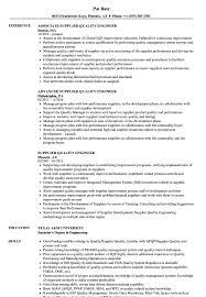 Supplier Quality Engineer Resume Samples Velvet Jobs