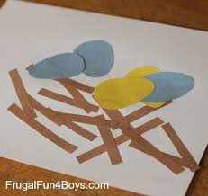 Bird Themed Activities For Preschoolers Toddler Craft Construction Paper Bird S Nest Frugal Fun For Boys And Girls Bird Nest Craft Toddler Crafts Bird Crafts