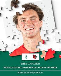 The NESCAC has released its Players of the Week for the week of September  18. The conference recognizes student-athletes for each sport based