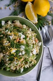 This cool salad is filling and flavorful with the fresh flavors of lemon and shrimp. Spring Shrimp Asparagus Couscous Salad What The Forks For Dinner