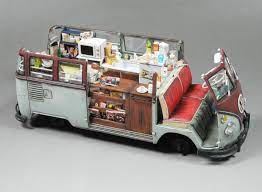 clutch cafe bus ミニチュア ドールハウス ミニカー ドールハウス