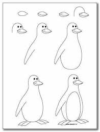 Klicken sie eine der gewünschten vorlagen an, das bild öffnet sich in einem neuen heute wird gewürfelt und gemalt und dabei rechts, mitte und links geübt. Pinguin Pinguin Zeichnen Kunstzeichnungen Malen Und Zeichnen
