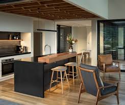 Transitional beach house kitchen style. Sand Dune House Dunedin Johnston Architects