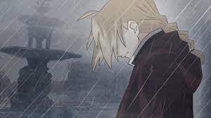 Anime boy in rain backgrounds with 1920x1080 resolution for personal use available. Elric Edward Euamo Anime Rain Anime Boys Blonde Wallpapers Hd Desktop And Mobile Backgrounds