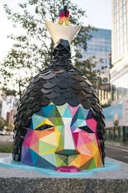 Air Sea Land Okuda S Largest Public Art Project Brings Colorful Sculptures To The Streets Of Boston Public Art Colossal Art Sculpture Art