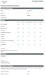 Employee Self Assessment Samples Form Free Sample Example Format ...