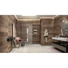 Refin's brown tile bathroom selection goes from hazelnut to mud colours with a variety of finishes, from more traditional and rustic looks to utterly exclusive and elegant effects. Beige Brown Glossy Bathroom Tile Rs 50 Square Feet Rk Ceramic Id 16268880588