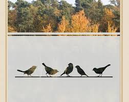 Frosted Glass Foil Window Screen Bird Branch Balcony Glass Design Frosted Glass Design Glass Design