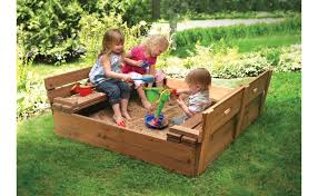 Sandlock sandboxes features:simple interlocking constructionproduct type: Amazon Com Covered Convertible Cedar Sandbox With Two Bench Seats 09988 Toys Games