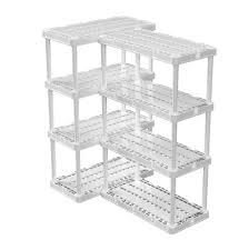 12 locations across usa, canada and mexico for fast delivery of plastic shelves. Maxit Knect A Shelf 24 W X 48 H X 12 D 4 Shelf Plastic Freestanding Shelving Unit At Menards