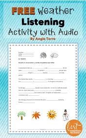 Spanish Weather Listening Activity Spanish Weather Learning Spanish Teaching Spanish
