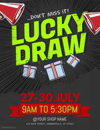 Lucky Draw Flyer Graphic Design Posters Price Tag Design Lucky