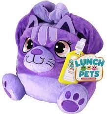 Lunch Pets Insulated Kids Lunch Box Plush Animal And Lunch Box Combination Snackycat Kids Lunchbox Plush Animals Animal Pillows