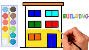 You searched for architecture | the kid should see this. How To Draw A Buildings Apartment For Kids And Art Coloring Book With Brush Pages Drawing Easy Step Youtube