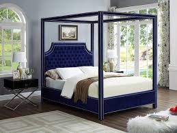 Maybe you would like to learn more about one of these? Navy Velvet Queen Canopy Bed W Side Tables Set 3ps Meridian Furniture Rowan Rowannavy Q 811 Lynn Side Table Set 3