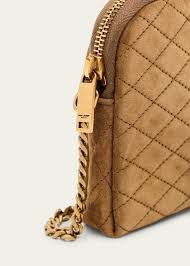 Saint Laurent Gaby Mini YSL Crossbody Bag in Quilted Suede - Bergdorf  Goodman