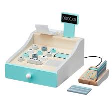 Kids Concept Wooden Toy Cash Register White Cash Register Scandinavian Toys Toy Cash Register
