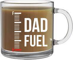 (read) five cups of coffee in one day (drink) too much money for something? Amazon Com Dad Fuel Mug 13oz Clear Glass Coffee Mug Funny Coffee Dad Mug Coffee Mug For New Dad World S Best Dad Ever Gifts Papa Daddy Fuel Office Mug For