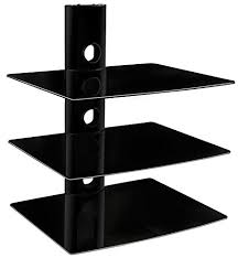 Component Dvd Shelf Wall Mountable W Cable Management For Tv Mount