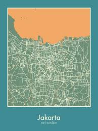 Embassy of the united states map. Jakarta Indonesia Map Print Indonesia