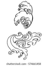 Japanese wave tattoo is one of the best picture design and it definitely has its own unique symbolism and meaning. Hand Drawn Japanese Wave Tattoo Design Stock Vector Royalty Free 574661458